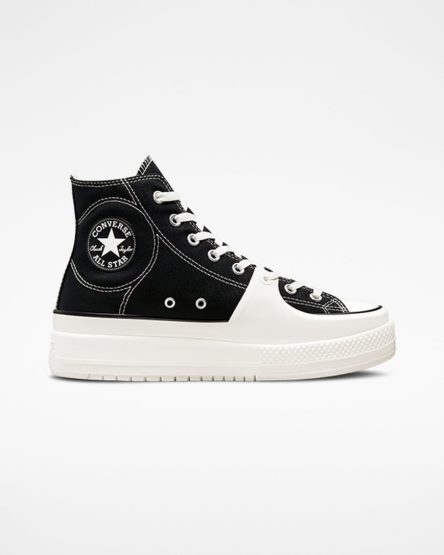 Zapatillas Altas Converse Chuck Taylor All Star Construct Hombre Negras Blancas | PE 25L7W4